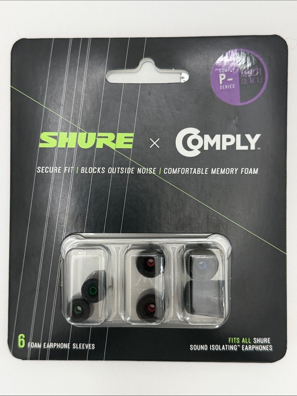 Shure Comply Foam Earphone Sleeves P-Series 6-Pack